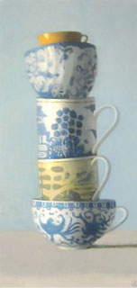 Cup Tower on Blue