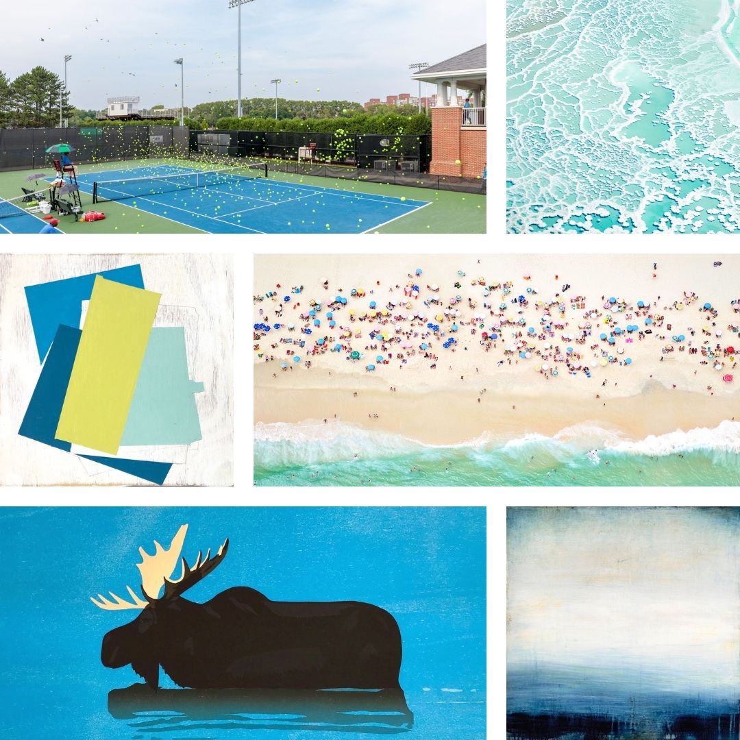 Blue 2021 exhibition collage